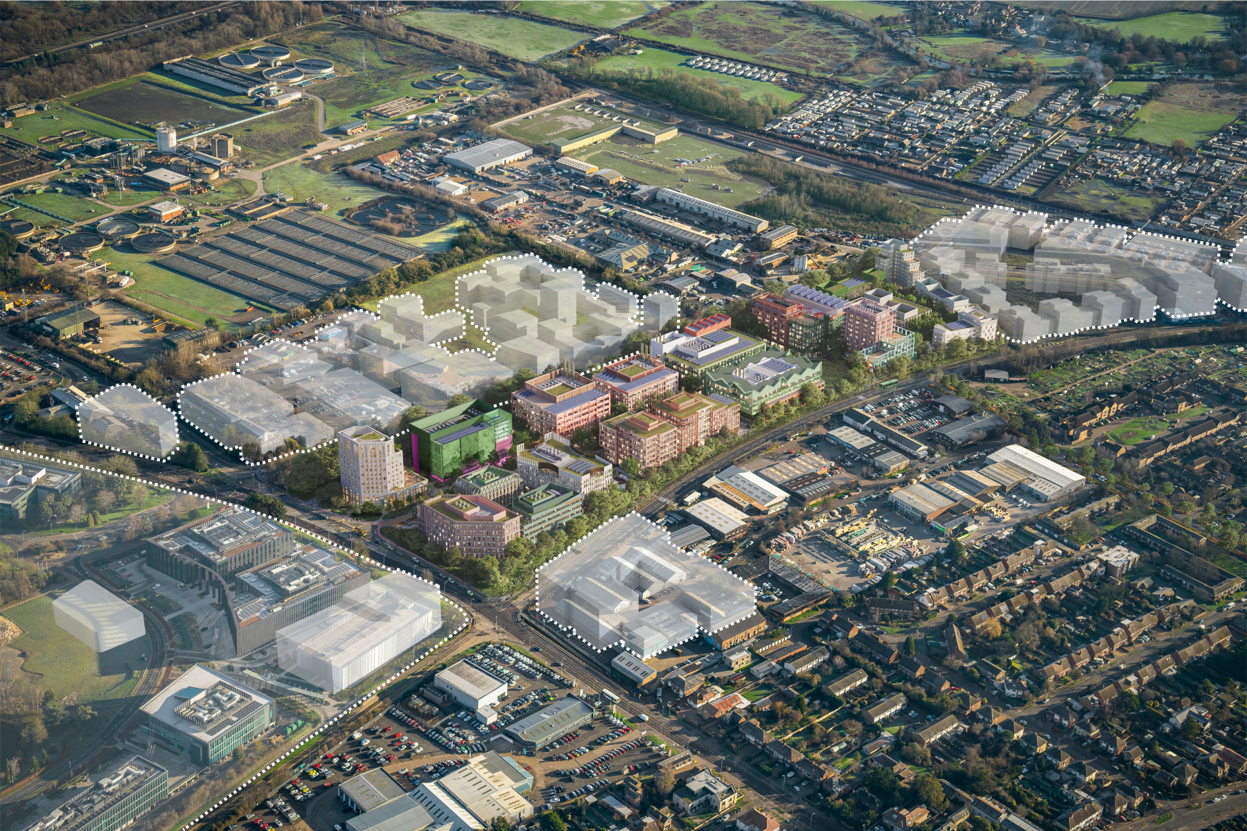 0487 Cambridge Business Park SEW VIEW 01 E Aerial with context LR