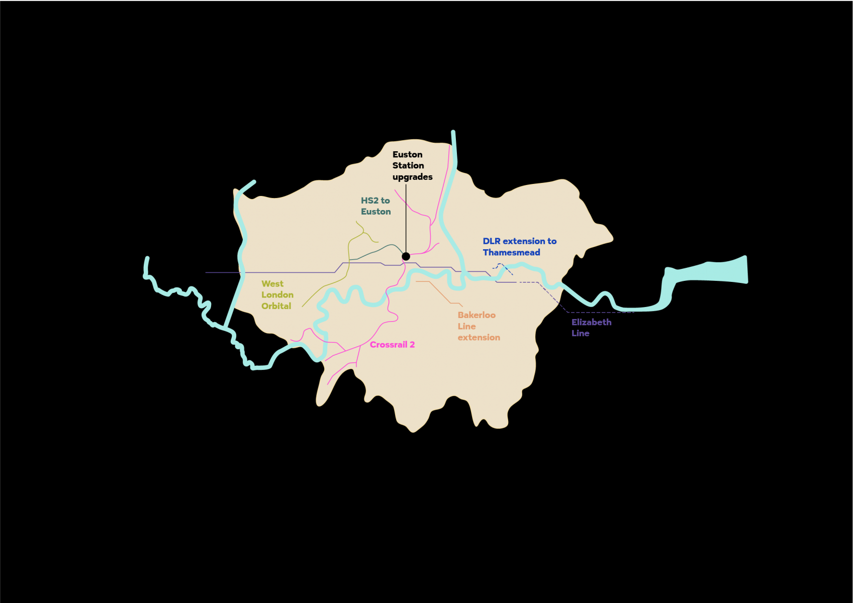 Great Belt Stylised Diagrams blackbg Infrastructure