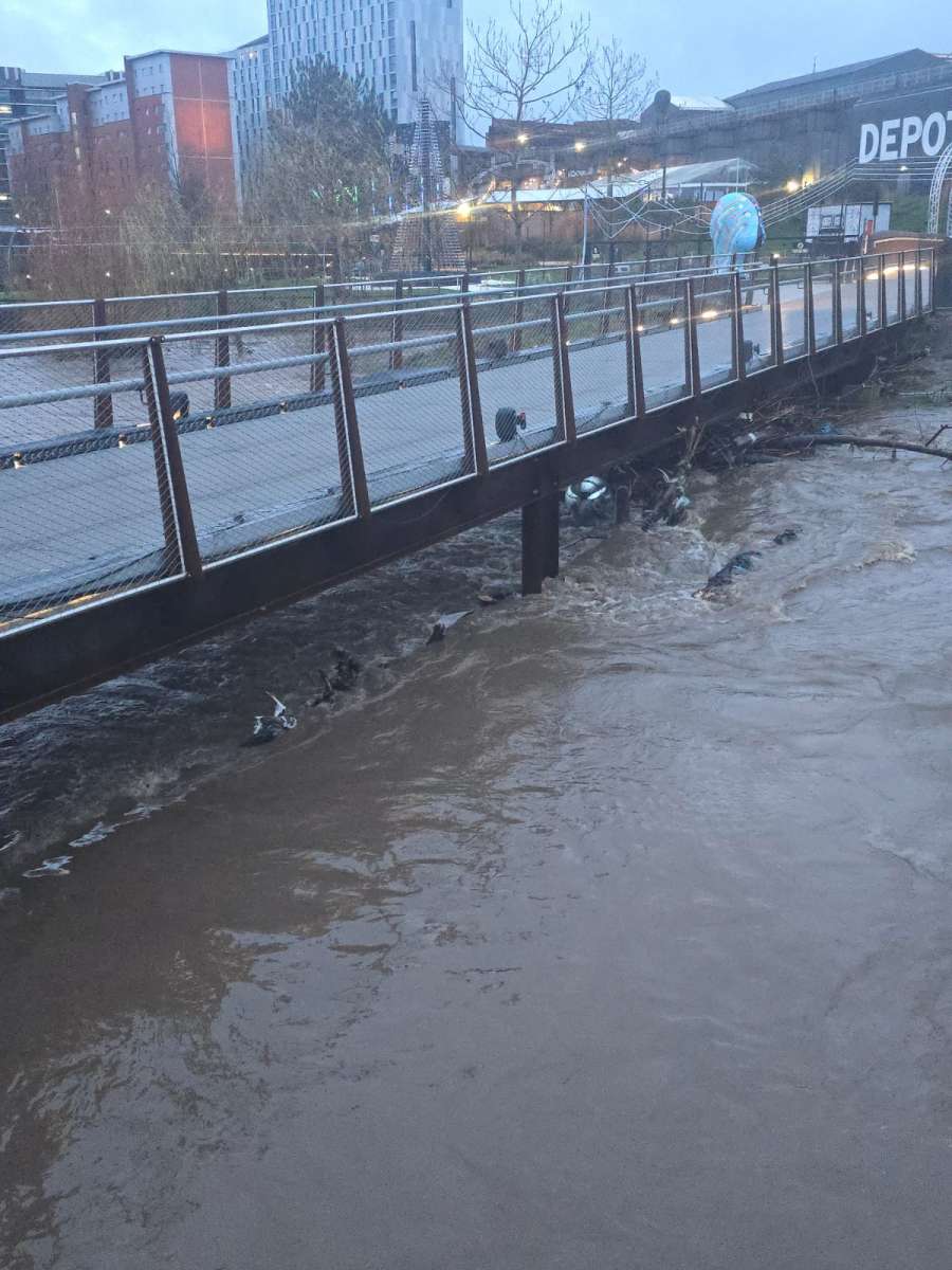 Mayfield Park 1 in 25 year flood photograph boardwalk source Danny Williams Landsec UI