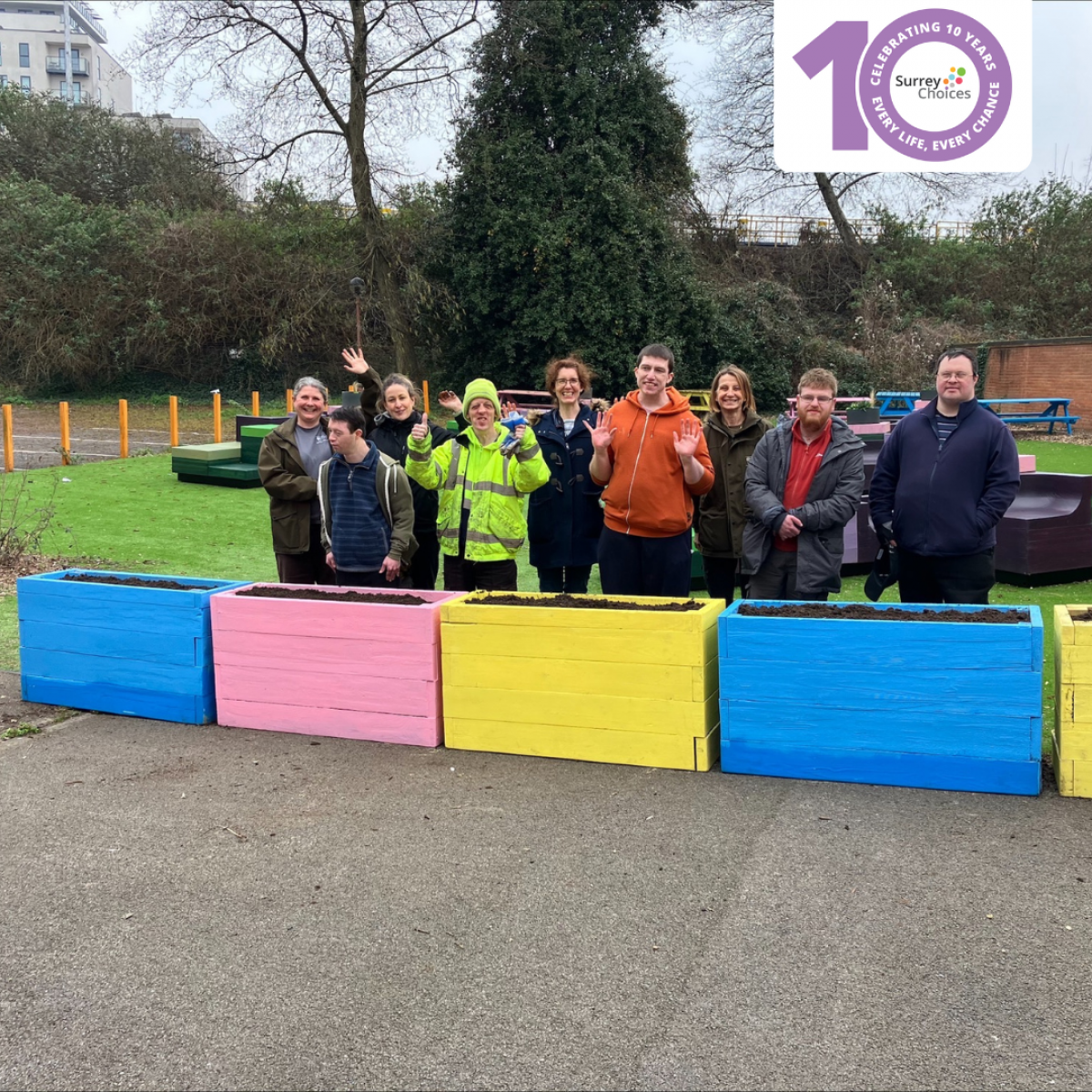 Growth Team RHS Wisley and The Phoenix Cultural centre planters